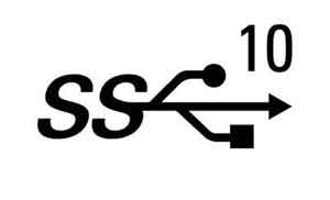 علامت SS10 بالای پورت USB